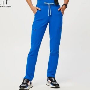 Figs High Waisted Yola Skinny Scrub Pants size XS Royal Blue